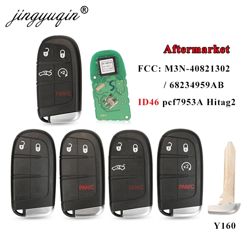 Jingyuqin 433 МГц ID46 M3N 40821302 умный дистанционный ключ брелок от машины для Chrysler 300C Dodge