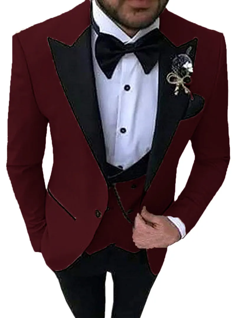 [XZ31] классический приталенный мужской Праздничный Рождественский Красный