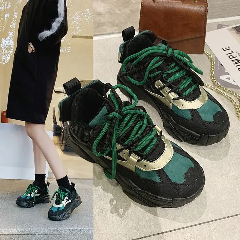 2020 г. Демисезонная женская повседневная обувь на шнуровке удобная платформе