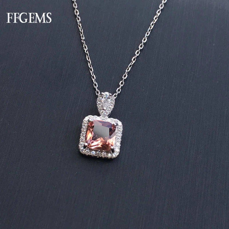 

FFGems Elegant Zultanite 100% Silver 925 pendant with chain Color Change stone Fine Jewelry For Women girl Party Gift Box