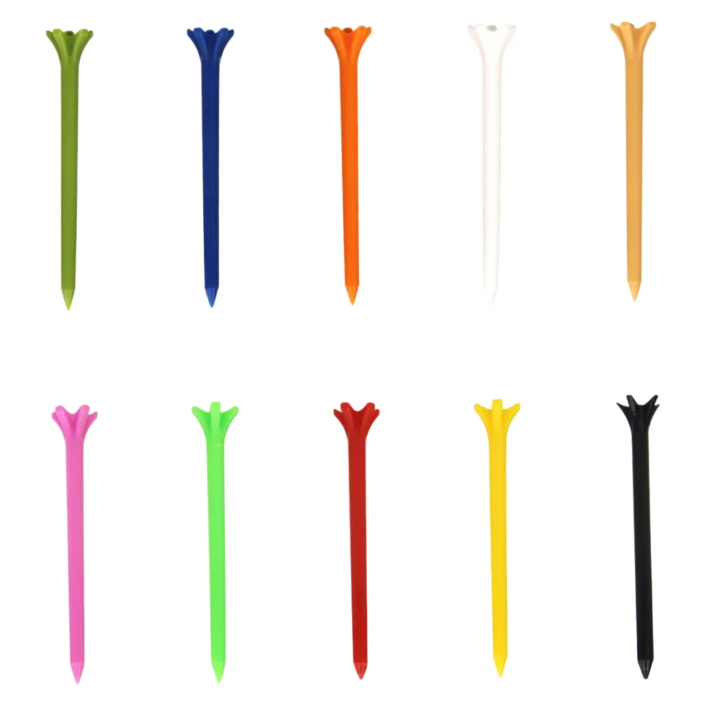 

10 Pack Golf Tee 3-1/4 inch Deluxe Tees with Crown Training Aids Ball Nail