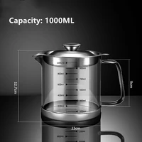 grease container with fine mesh strainer cooking oil filter stainless steel oil storage pot can for cooking oil frying oil
