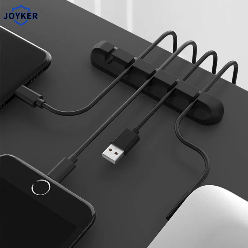 Держатель для кабеля силиконовый органайзер гибкий держатель USB мыши клавиатуры