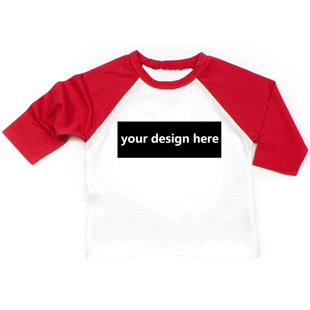 Camiseta de ragl&aacute;n personalizada para ni&ntilde;os, 18-2