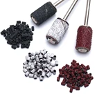 Шлифовальные ленты #80 #100 #180, насадки с зебровым песком для маникюра и педикюра, аппарат для электрической дрели для ногтей, средство для удаления шлифовки, 240 шт.