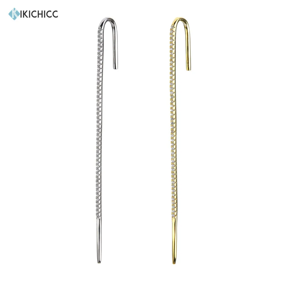 

Kikichicc 925 Sterling Silver Classic Long Thread Ear Pin Earring 2020 Zircon Pave CZ Women Popular Jewelry Special Gift