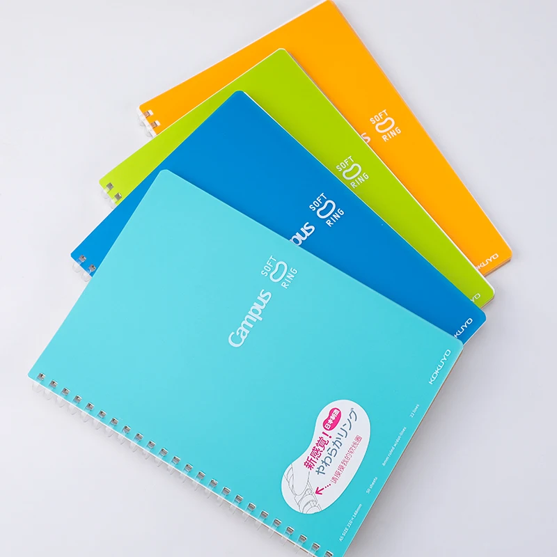 

KOKUYO WCN-CSR Campus Spiral Soft Ring Notebook Cover Diary Coil Book A5 B5 High-quality Paper Solid Color Simple Design