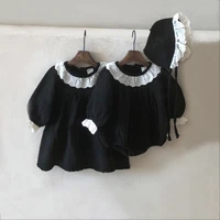 vintage toddler girls dress soft cotton lace long sleeve autumn spring dress for girls princess girls dress kids clothing