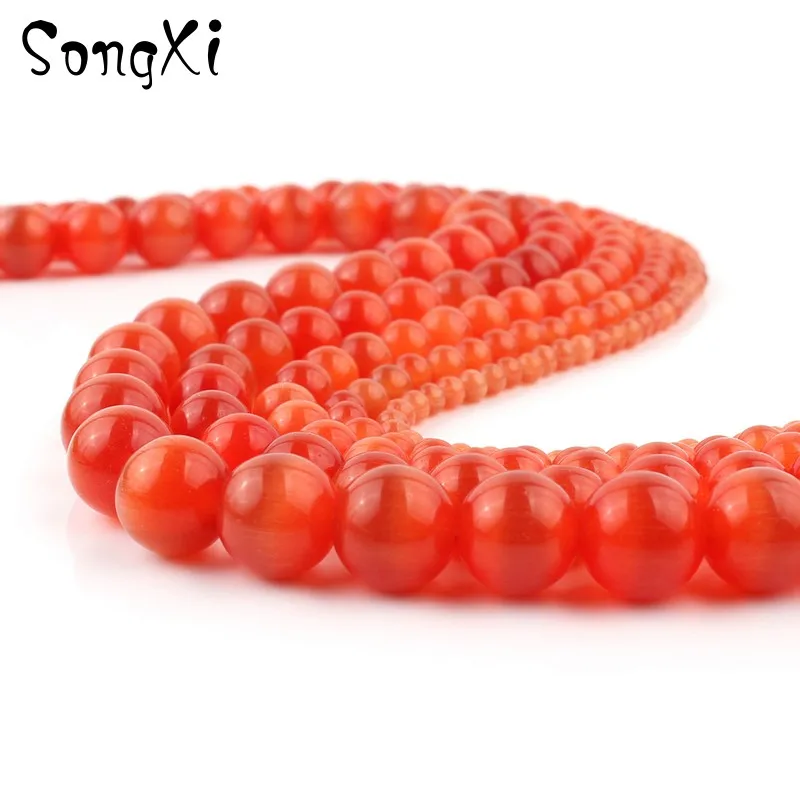 Круглые круглые шарики с красным кошачьим глазом 4 6 8 10 12 мм для изготовления