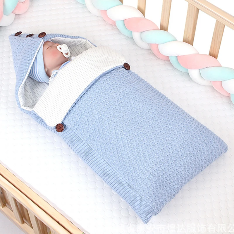 

Newborn Baby Boy Girl Pure Color Thicken Zipper Sleeping Bag Clothes New 2020 Autumn Winter Infant Baby Hold Blanket