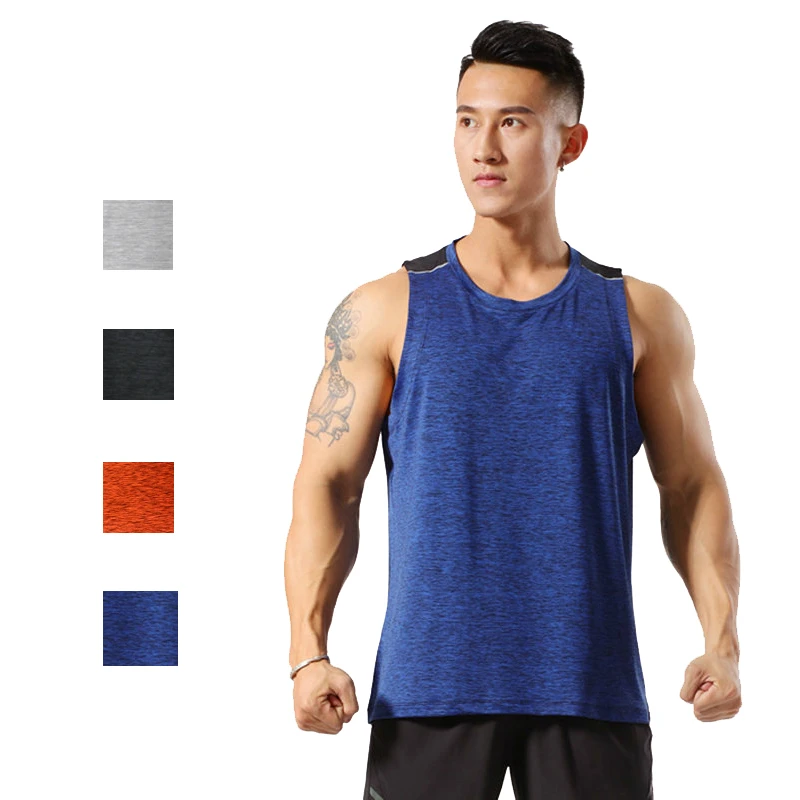 Профессиональный Для мужчин быстрое высыхание жилет без рукавов для бега