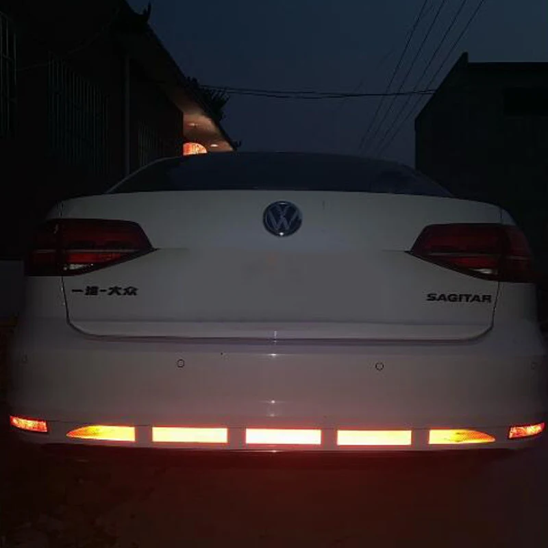 Автомобильные задние бамперы светоотражающие наклейки Предупреждение о ночной