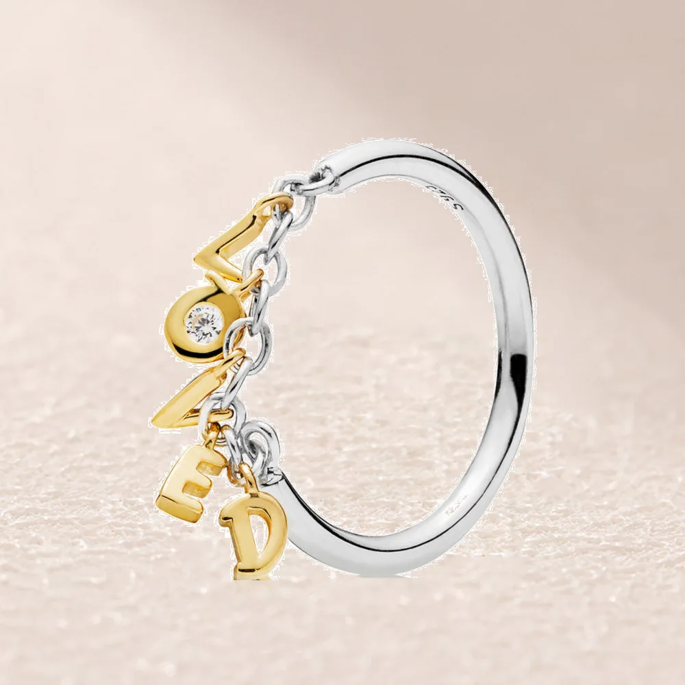 

167799CZ Shine Loved Script Ring
