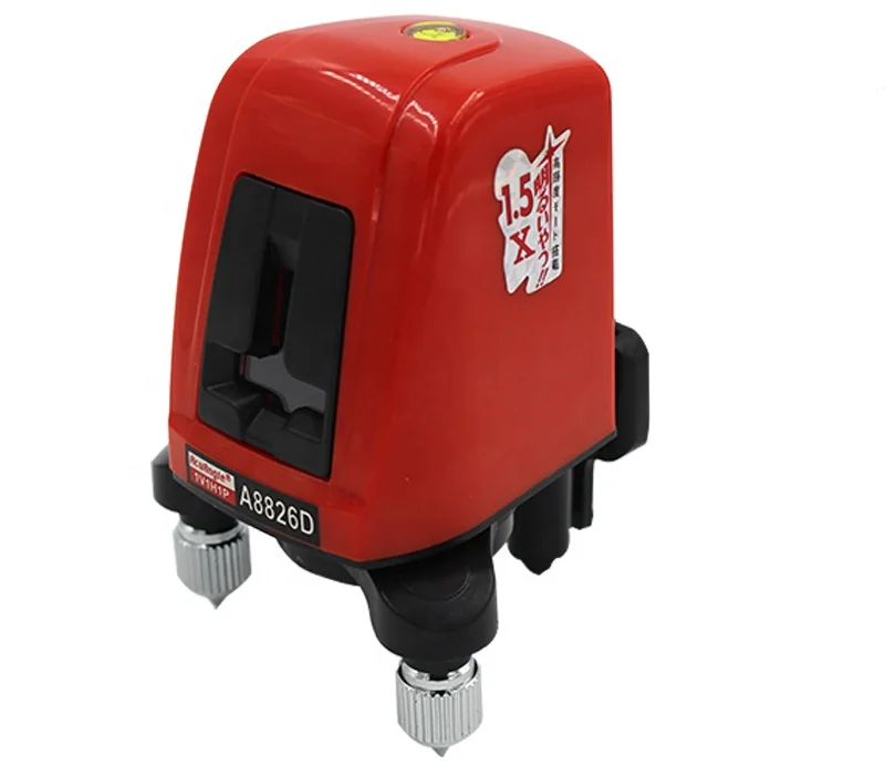 

A8826D 360 degree self-leveling Portable mini Cross Red Laser Levels Meter 2 line 1 point 635nm Leveling Instrument