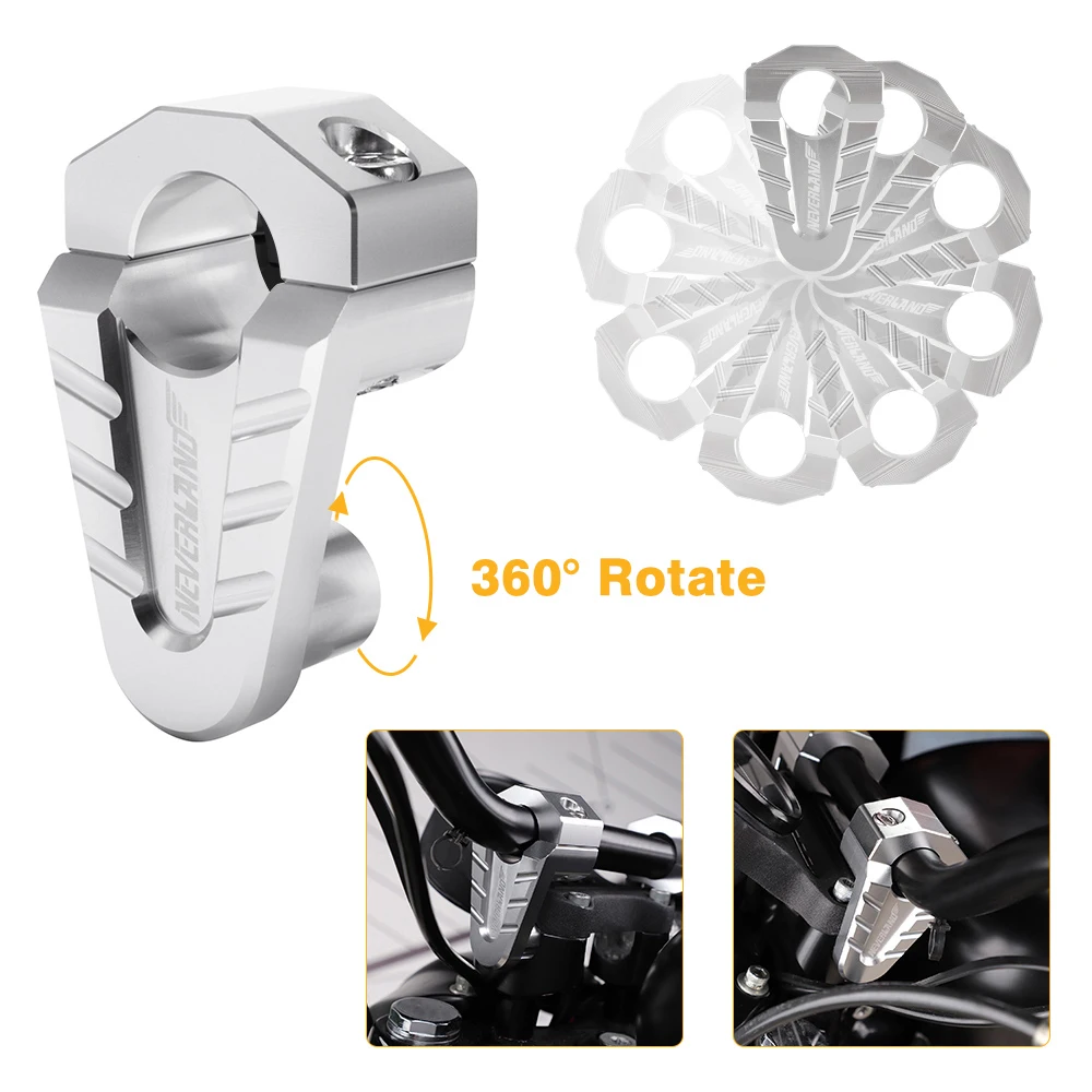 22 мм 28 ЧПУ Серебряный дизайн подставка крепление зажимы мотоциклетный руль