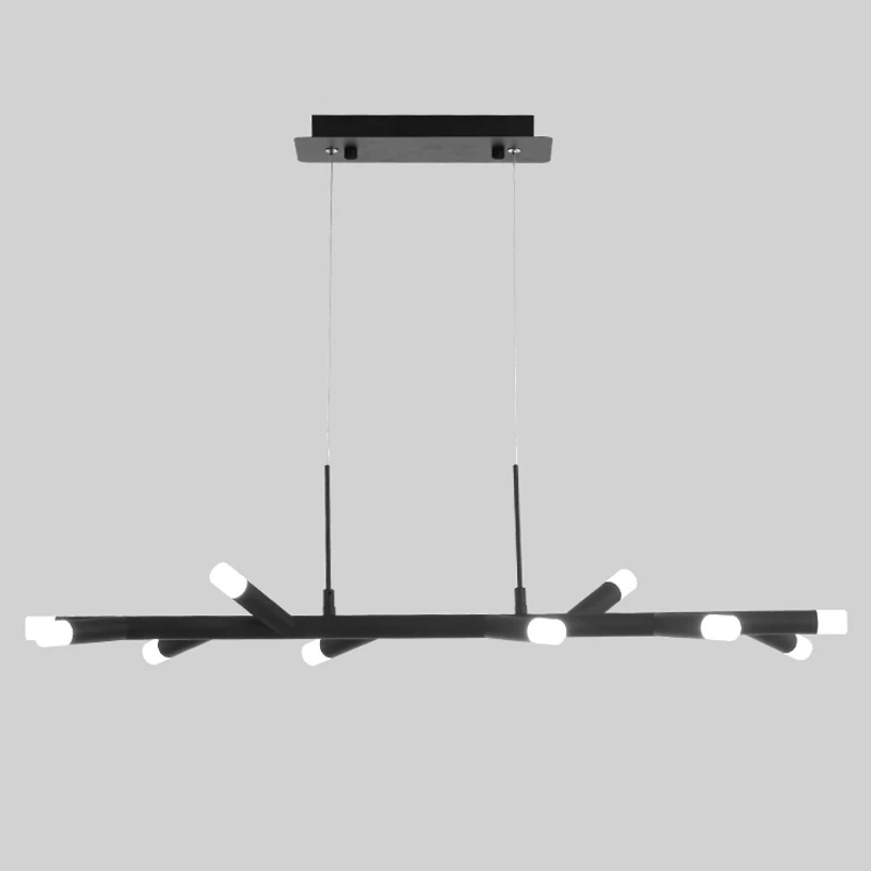 

LED Chandelier Light Modern Iron Hanging Lamp Decoration Cylinder Pipe Lights For Kitchen Restaurant Bar Lighting Fixtures