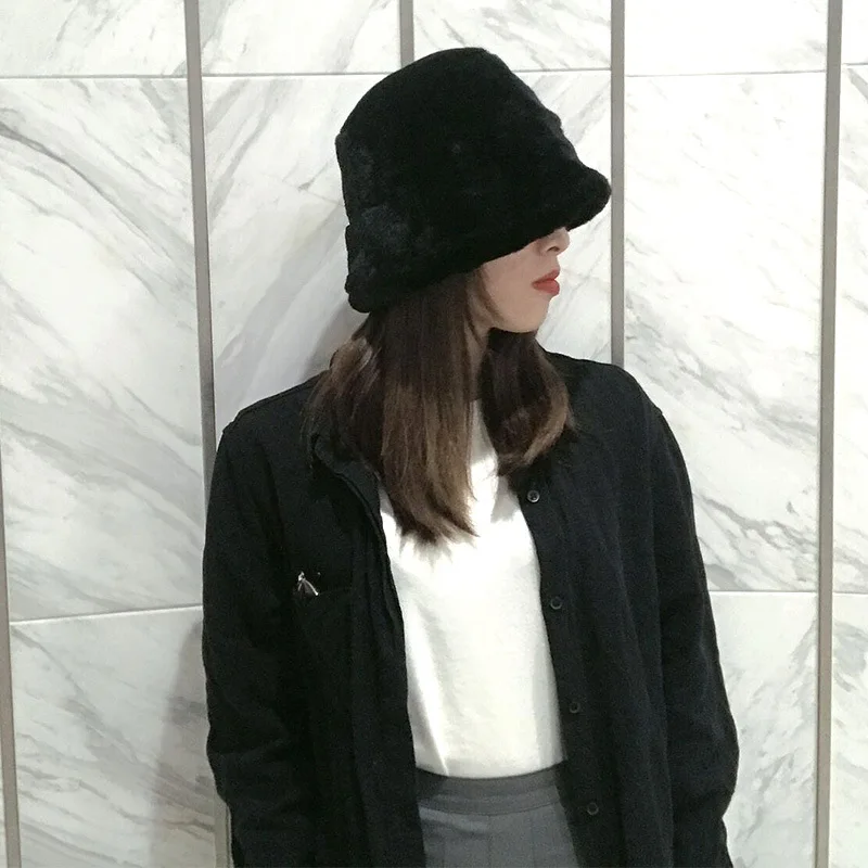 Зимняя меховая Рыбацкая шляпа Панама для мужчин и женщин уличная дорожная модные