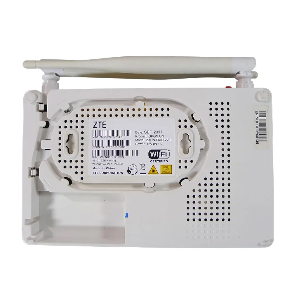 ZTE ZXHN английская версия F609 V2 GPON ONU беспроводной ONT маршрутизатор 1GE + 3FE 1tel 5 дБи
