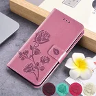 Кожаный чехол-бумажник с розами для Samsung Galaxy A M 02S 12 21 21S 31 41 51 71 50 32 52 S20 FE S21 Plus A51 M21 M51