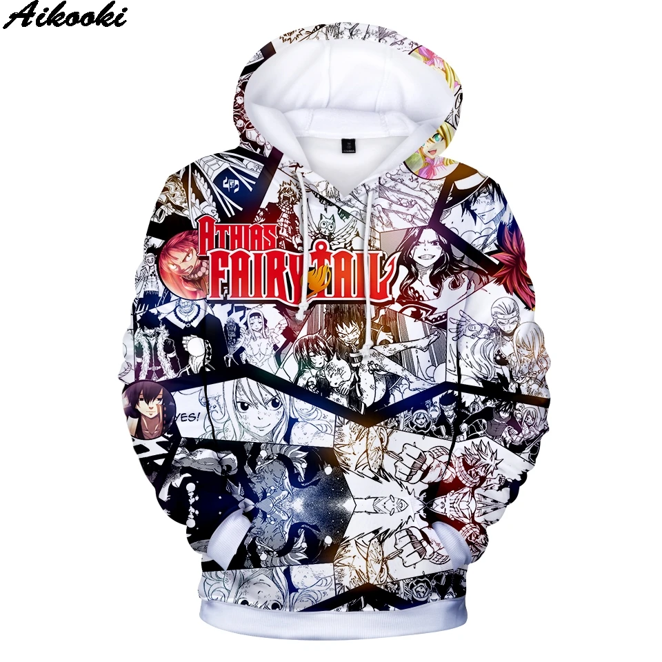 

Popular Anime 3D Hoodies Fashion Printed Fairy Tail Sweatshirt Men Women Kids Spring Autumn Fairy Tail Tops Cartoon Teen Clothes