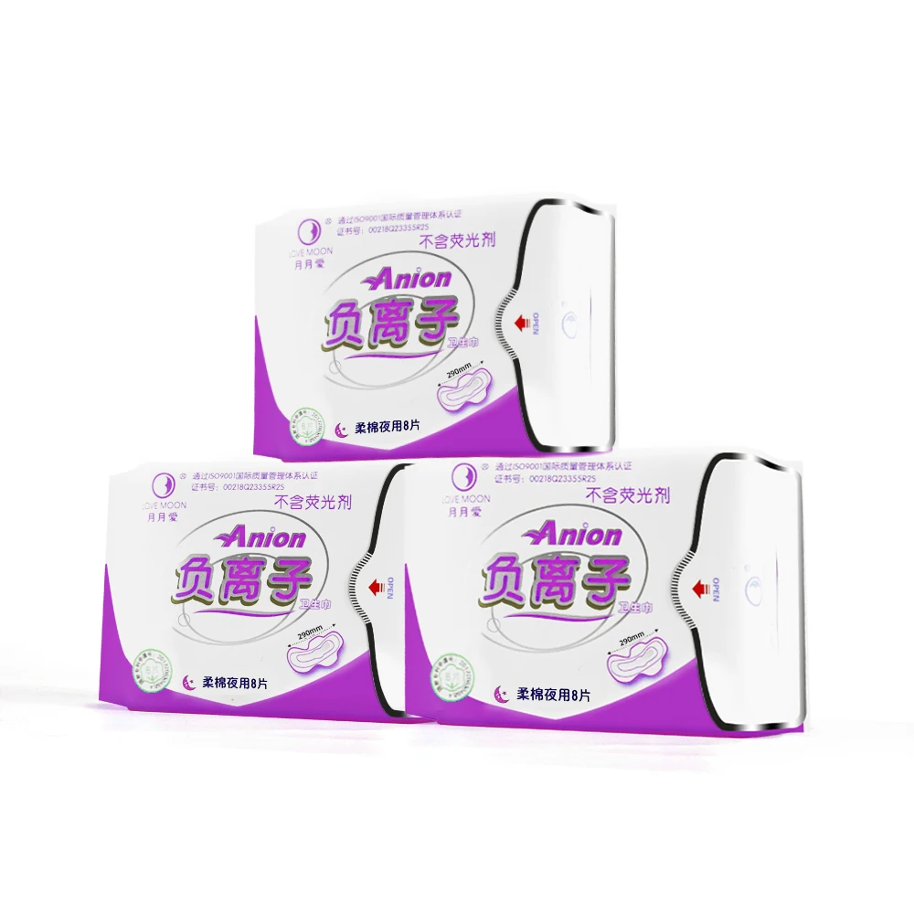 3 пакеты Для женщин гигиенические прокладки анион санитарные салфетки