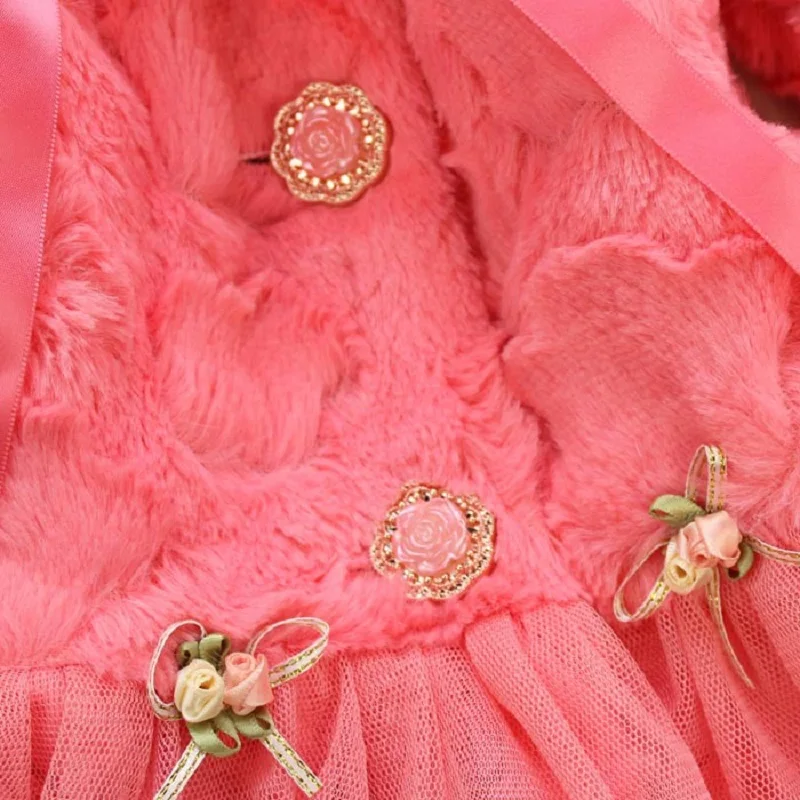 Новая детская зимняя куртка для От 2 до 5 лет маленьких девочек Одежда принцессы