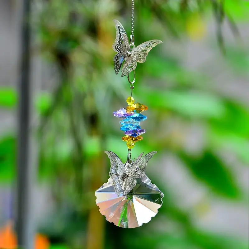 Хрустальные солнцезащитные очки бабочки коллекция радуги подвесное Хрустальное