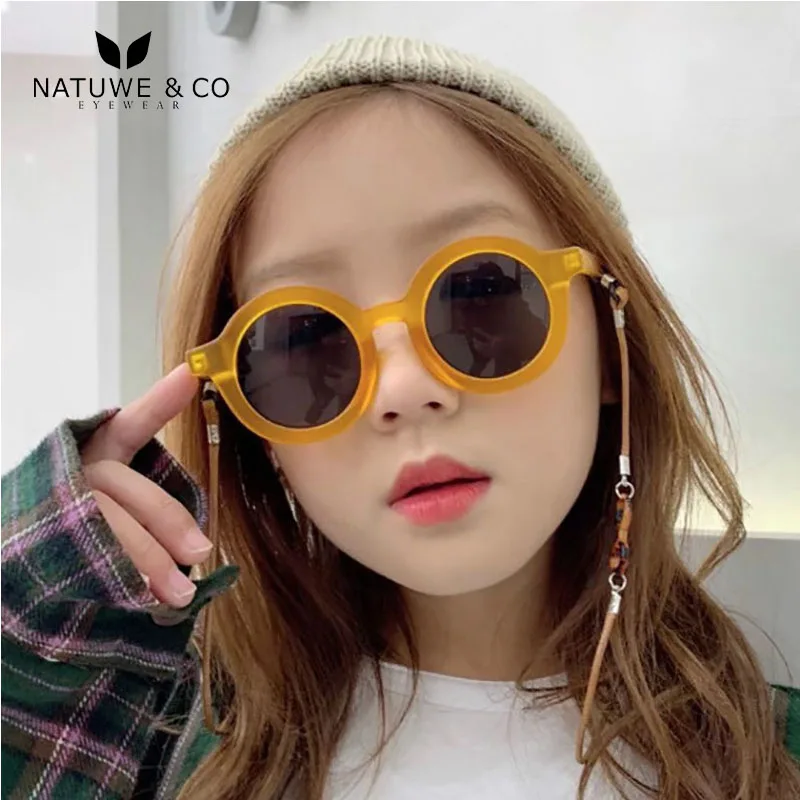 

Natuwe&Co Plastic Kids Sunglasses Round Small Children Vintage Sun Lens Boys Girls