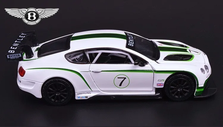 1:32 Bentley GT3 Супер гоночный сплав автомобиля моделирование литье под давлением звуковые огни модель автомобиля горячие колеса для детей