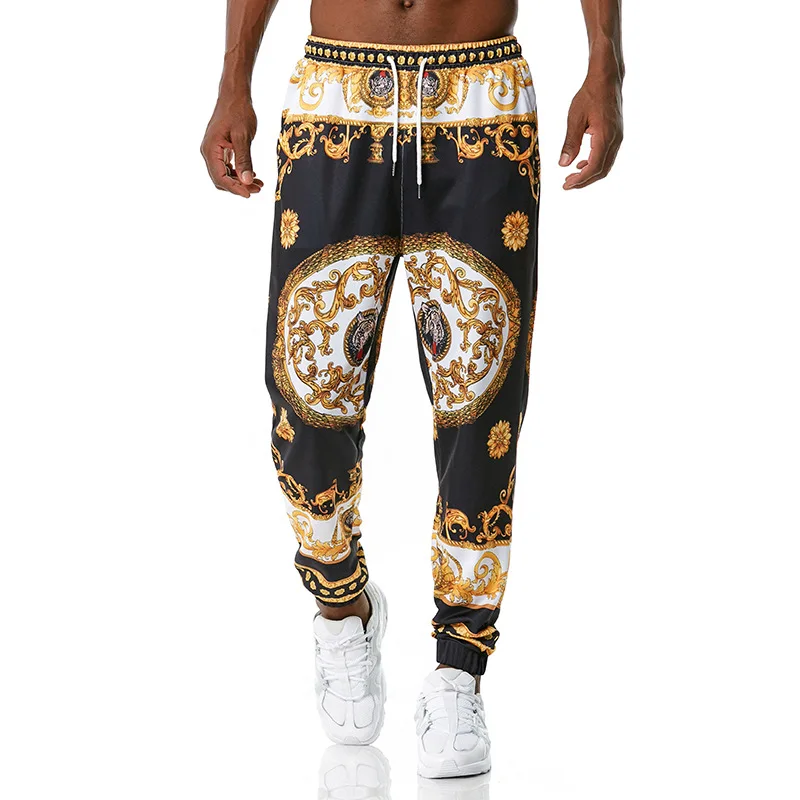 

ZOGAA Mens European Palace Style Retro Printing Jogging Pants New Men Joggers Sport Streetwear Casual Loose Sweatpants Trousers
