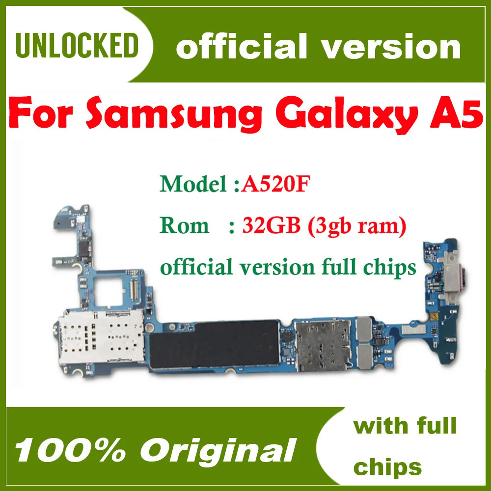 Хорошо работает для Samsung Galaxy A5 A520F оригинальная разблокированная материнская