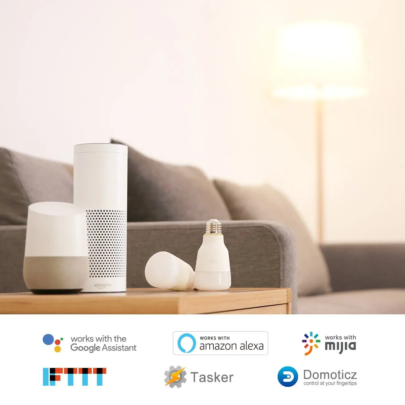 Умная лампочка WiFi LED Дистанционное управление с регулируемой яркостью RGB