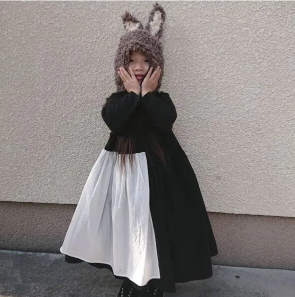 

2022 kids fashion dress Spring Kids Clothes Plaid Dress for Girls A Line Girls Dresses Long Sleeve Kids Dress