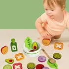 Игрушка детская деревянная, фрукты, овощи, салат, кухня, для ролевых игр, Интерактивная игрушка, для раннего развития, подарок, 21 шт.