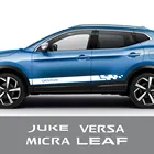 Наклейки на боковые двери Nissan Qashqai J10 J11, наклейки для Micra Juke Leaf 370Z Elgrand Kicks Livina Nv200 Navara, автомобильные аксессуары