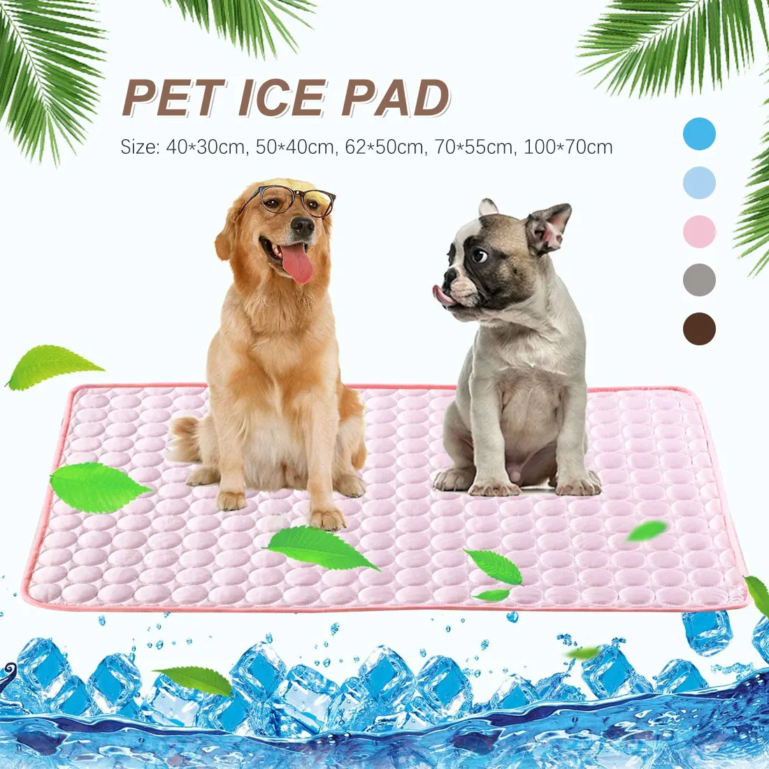 

Washable Dog Mat Cooling Summer Pad Mat For Dogs Cat Blanket Sofa Breathable Pet Dog Bed Summer For Small Medium Large Dogs Cat