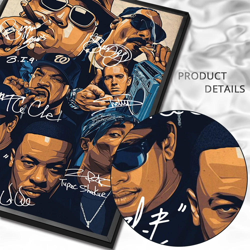 

Fashion West Coast Hip Hop Tupac Music Poster and Prints Canvas Painting on Wall Art 2PAC Picture For Home Room Decoration