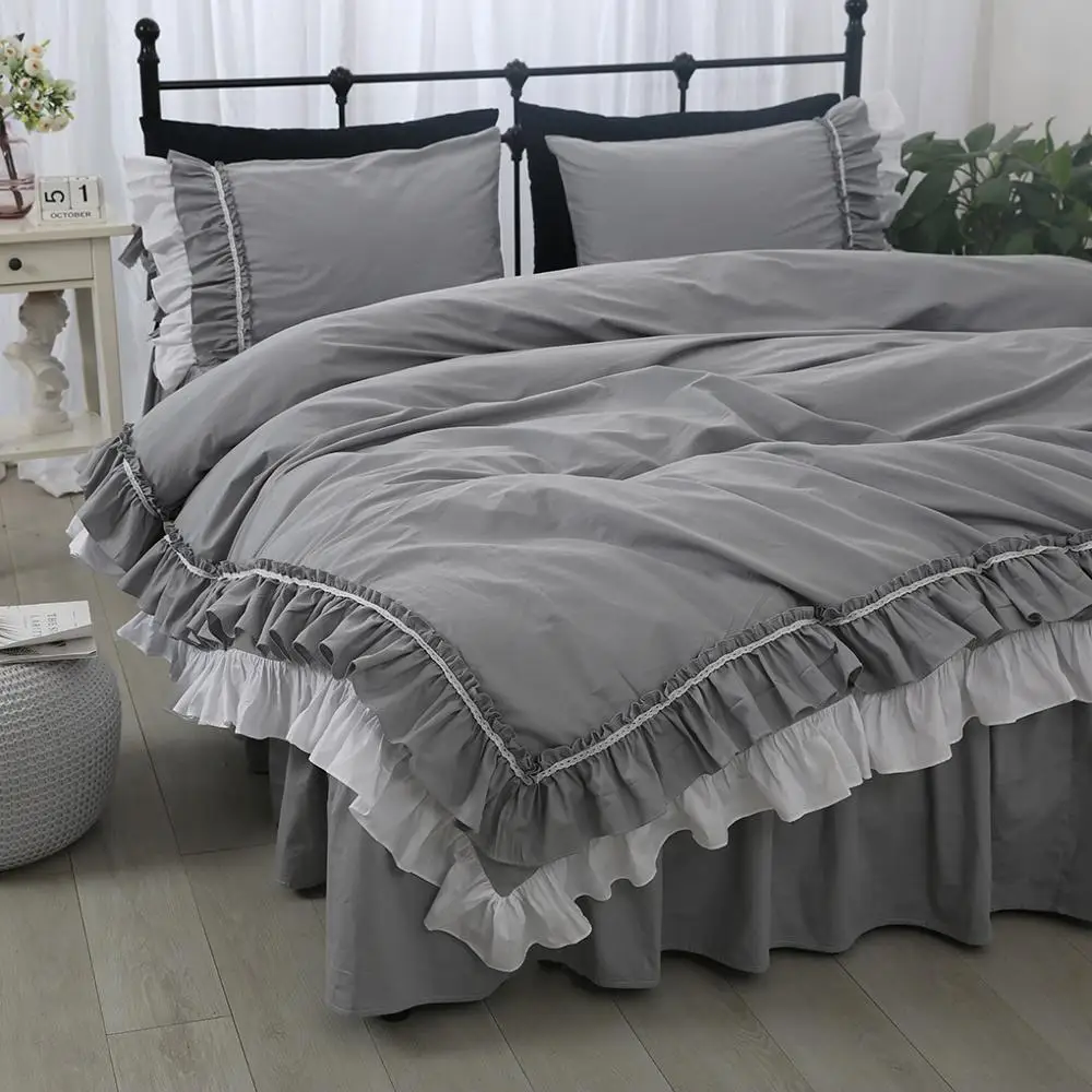 Бесплатная доставка Комплект постельного белья из 100% хлопка в Корейском стиле