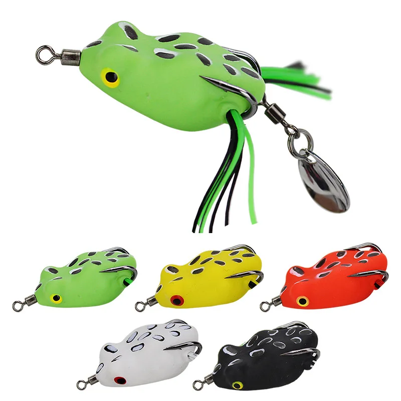 

3.2cm 5.5g Top Water Frog Soft Fishing Lure Pike Wobblers Artificial Bait for Fishing Tackle Bass Lures Ray Frog Spinner Lure
