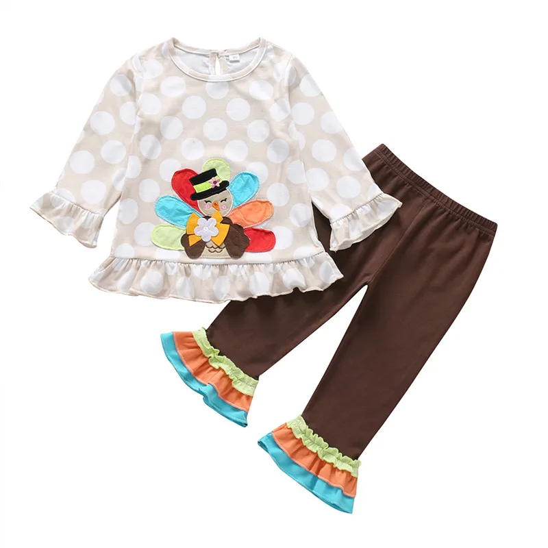 Костюм для девочек в европейском и американском стиле футболка с длинным рукавом