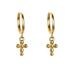 Aide 925 стерлингового серебра серьги для женщин Циркон серьги-кольца с крестиком серьги в стиле пирсинга серьги-гвоздики с кристаллами Swarovski висящие серьги в качестве подарка