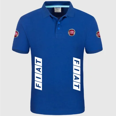 

Summer High quality brand for Fiat logo polo short sleeve shirt Fashion casual Solid Polo Shirt unisex shirts