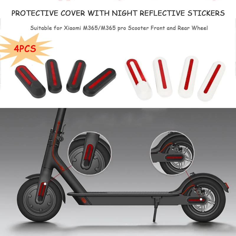 

Защитные чехлы на передние и задние колеса электроскутера со светоотражающими наклейками, аксессуары для скутера Xiaomi Mijia M365 M365 Pro