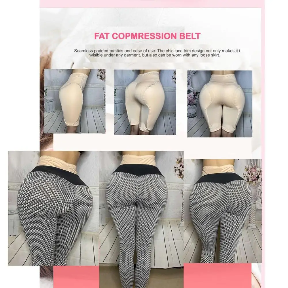 

High Waist Underwear Sponge Pads Body Shapers Women Butt Hip Up Padded Enhancer Crossdresser Shapewear Panties