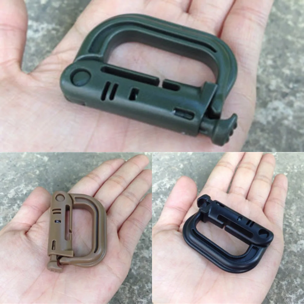 Пластиковый Карабин для крепления d образных колец Молл лямки рюкзак с пряжкой