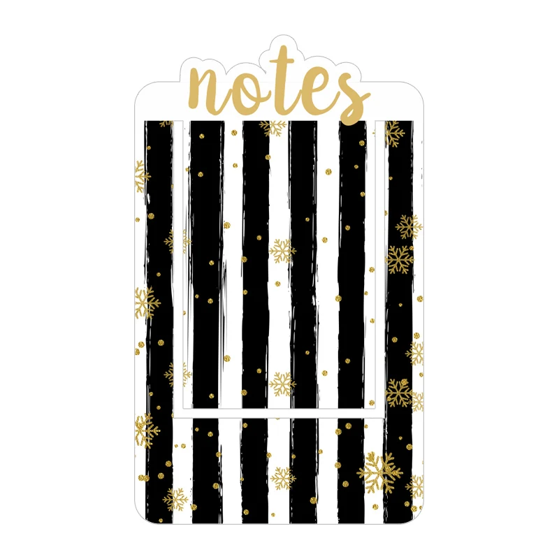 black notes Pomtheon ПВХ покрытый пластик Bookmarks для книг сегодня Неделя Месяц указатели книги аксессуары для планировщика канцелярские принадлежности - Цвет: black notes