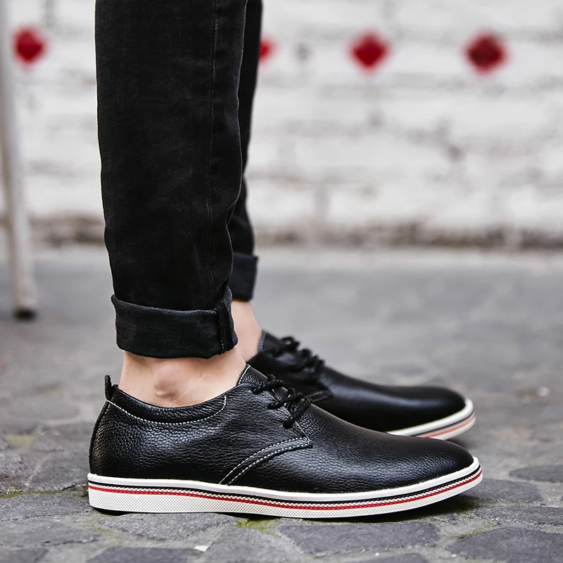 

High Quality Split Leather Men's Shoes Handmade Men Loafers Non-slip Flats Comfortable Dress Shoes Casual Shoes Big size 46 47