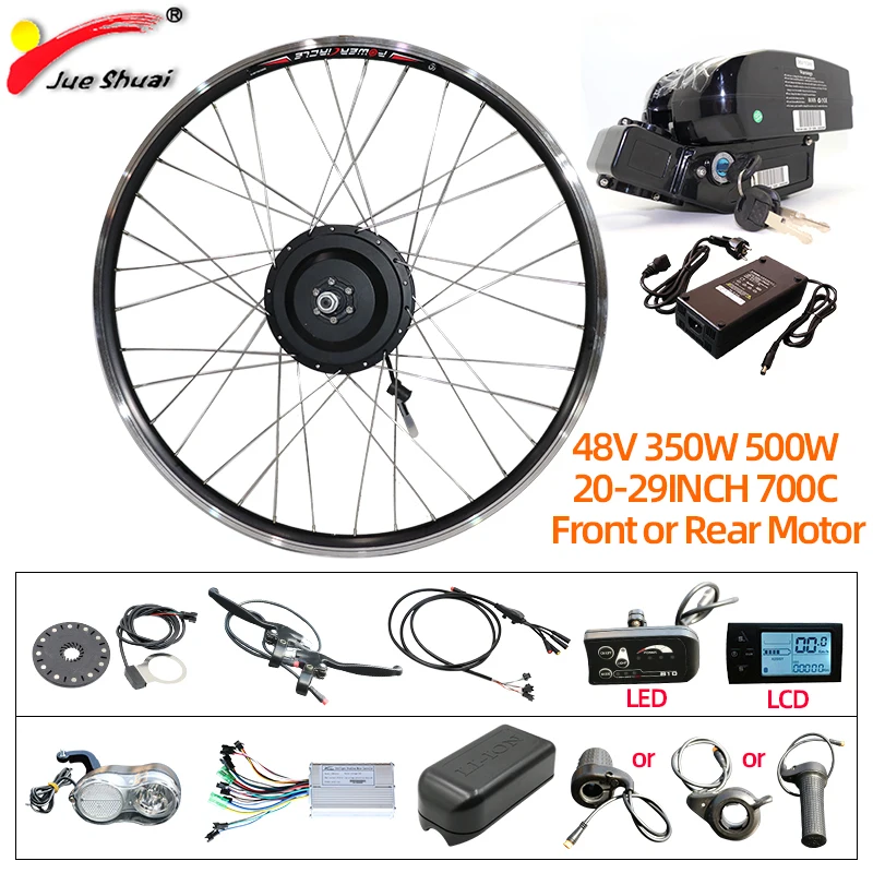 Kaufen Kostenloser Versand 48V 350W 500W E-bike Elektro Bike Conversion Kit 20