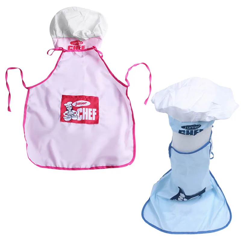 

Childs Kids Chef Hat Apron Cooking Baking Boy Girl Chefs Junior Gift (Pink)