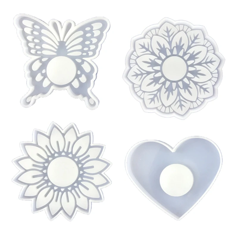 

Силиконовая форма в виде цветка/держателя, силиконовая форма для эпоксидной смолы, форма для подсвечника, форма для поделок своими руками